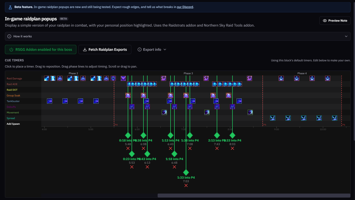 WoWUtils in-game raidplan popups with cue timers linked to a Raidstrats.gg plan
